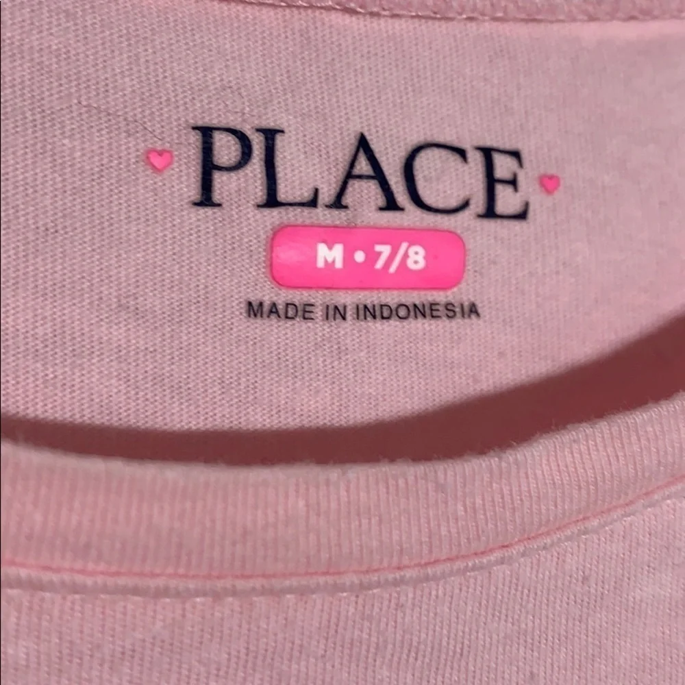 The place you can change the world sequin shirt long sleeve pink heart girls tee